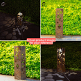 thumbnail image 5 of C-CRAFT Palm Tree Shaped Rusty Metal Garden Column 18 inches Without Lid, Outdoor Decoration, Yard Sculpture, 5 of 5