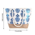 thumbnail image 2 of OVINYER Hot Fashion Metallic Pineapple Print Canvas Summer Vacation Beach Shoulder Bag Women Rope Casual Handbag, 2 of 4