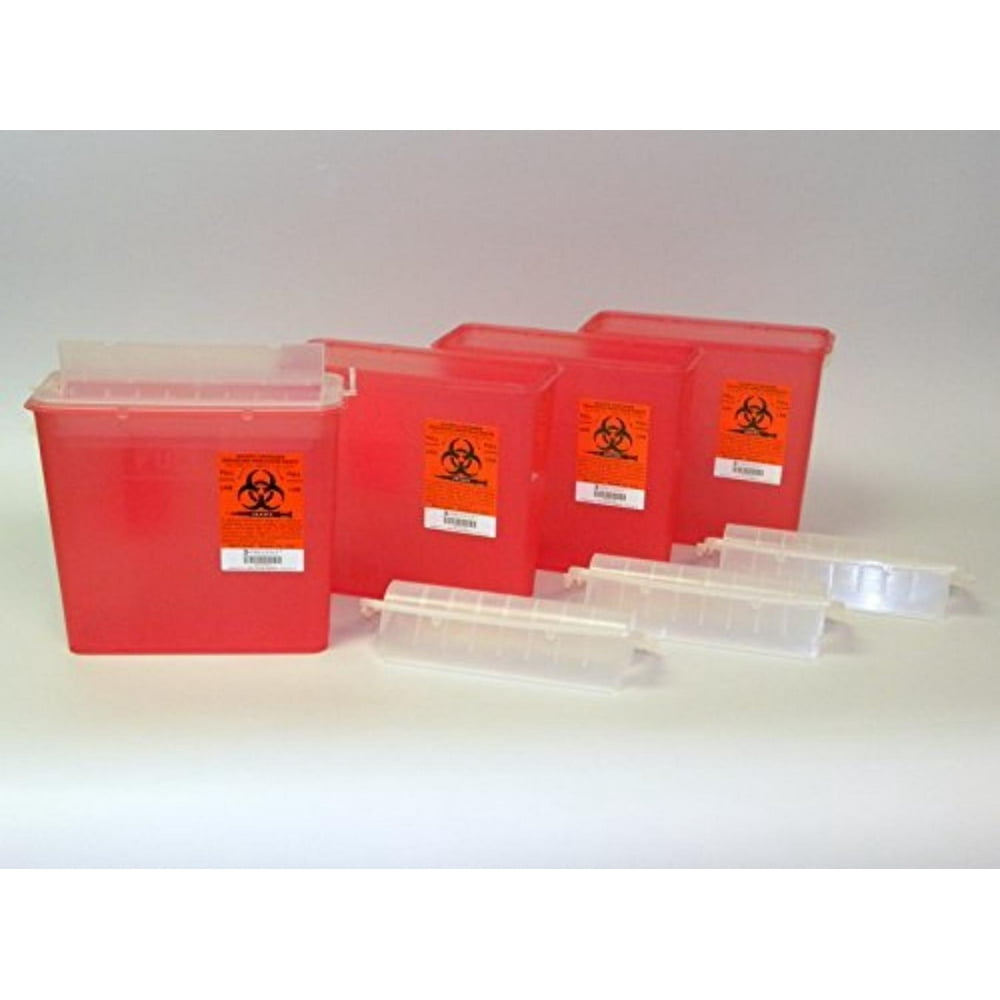 McKesson 2262 5 Quart Sharps Containers Red (4 Pack) By Prevent
