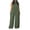 Green, variant on Womens Overalls Plus Size Womens Casual Sleeveless Loose Solid Jumpsuits Baggy Stretchy Long Pant Romper Overalls with Pockets Jumpsuits for Women Dressy Blue