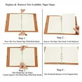 thumbnail image 3 of Agiferg A5 Leather binder Notebook Diary Notebook diary replaceable paper, 3 of 4
