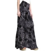 Made by Johnny Womens Chic Tie Dye Palazzo Pants XL BLACK