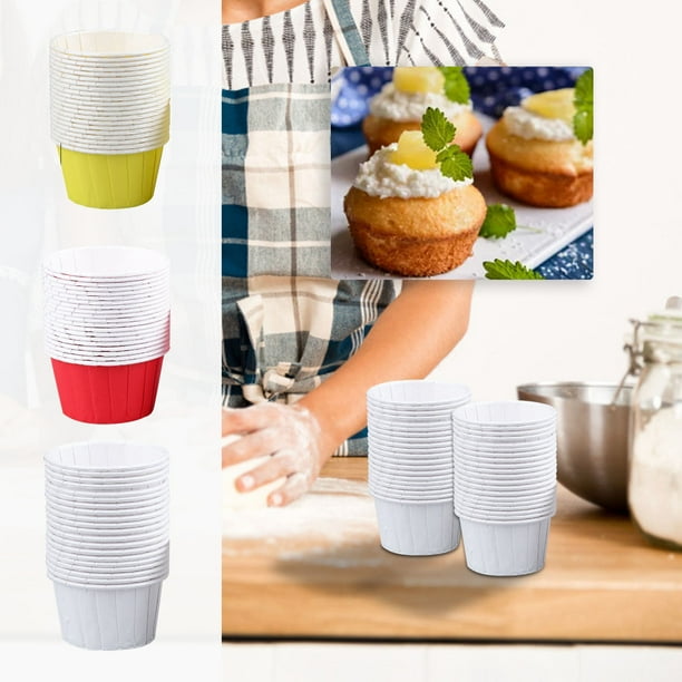Xihbxyly Capacillos Grandes con Reborde para Pastel, Envoltorios Multicolor para Hornear, Papel Apto para Uso Alimentario, Aptos para Horno Hasta 220 °C, Ideales para Cupcakes, Muffins, Suflés y Budi