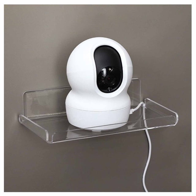 Camera Acrylic Wall Mount Compact with Rounded Edge Shelf for Keeping Your Stuff Organize Small