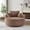 Brown, variant on Leumius 55" Oversized Round Swivel Accent Chair,Upholstered Corduroy 360 Degree Swivel Chair for Living Room, Bedroom, Lounge and Projection Room,Black