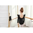 thumbnail image 5 of Arshiner Girls Toddler Leotard Ruffle Long Sleeve Ballet Leotards Low Back Gymnastic Dance Dress, 5 of 8