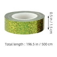 thumbnail image 2 of Raindrops 1 Set Reflective Glitter Tape Roll Decorative Tape for Craft Projects Masking Tape Holographic for Holiday Decor Scrapbooking Present Wrapping, 2 of 8