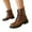 Yellow, variant on Platform Combat Boots for Women Classic Leather Buckles Lace up Chunky Heel Mid Calf Motorcycle Riding Ankle Booties with Side Zipper