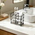 thumbnail image 5 of Metal Wire Toothbrush Holder for Bathroom, Multi-slot Organizer for Toothpaste and Toothbrush, Countertop Storage for Vanity, Home Washroom, Topliu, 5 of 6