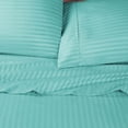 thumbnail image 2 of Egyptian Cotton 600 Thread Count Stripe Pillowcase Set, Teal, Standard by Superior, 2 of 4