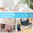 thumbnail image 5 of AOKESI Wireless Charging Station, 3 in 1 Wireless Charger with 18W Adapter, 15W Fast Wireless Charging Dock Fit for iPhone 15 14 13 12 11 Pro Max Plus, iWatch 8 7 6 5 4 3, AirPods 3 2 Pro, Pink, 5 of 6