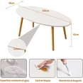 thumbnail image 3 of Mesa de Centro para Sala Mesa Auxiliar Mesas Laterales Recibidor Mesitas Lateral Coffee Table Minimalista Pequeña la Moderna Madera Mesa Decorativa Oficina y Hogar 100 * 48 * 42cm (Blanco), 3 of 7
