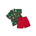 thumbnail image 3 of FOCUSNORM Été Enfants Polo à Col Rond Manches Courtes Haut+pantalon Court Uni, 3 of 9