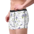 thumbnail image 3 of Wukai Lavender Flowers Print Men’s Underwear Breathable Boxer Briefs,&nbsp;Moisture Wicking & Breathable-Small, 3 of 7