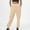 Beige, variant on Odbmxy Long Womens Plus Size Pants Elastic Waist Women Trousers Joggers Beige Loose with Pockets Slim-Leg Sports Pants,L