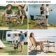 thumbnail image 4 of Mesa plegable de camping con red de almacenamiento, alturas ajustables, plegable portátil y ligera con asa de transporte, para camping, pesca, picnic, playa al aire, 4 of 4