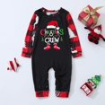 thumbnail image 2 of Family Christmas Pjs Xmas Family Sleepwear Long Sleeve Crew Neck Relaxed Fit Plaid Print Home Wear Lounge Set for 27M, 2 of 3