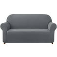 thumbnail image 1 of 2024 Solid Print Polyester Loveseat Slipcover  Chocolate, 1 of 6