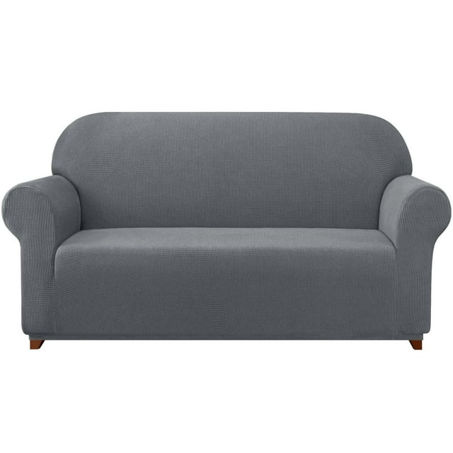 2024 Solid Print Polyester Loveseat Slipcover Chocolate