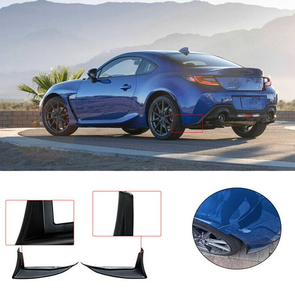 NINTE Rear Bumper Winglets Splitter for 2022 2023 Toyota GR86 Subaru BRZ Matte Black ABS 2 PCS
