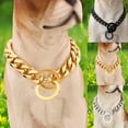 thumbnail image 2 of Visland Collar Non-scalable Anti-Chew Stainless Steel Dog Chain Collar for Sports, 2 of 8