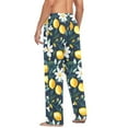 thumbnail image 3 of FORMRS Mens Pajama Pants with Pockets Sleepwear Lounge Bottoms Sizes S-2XL, Lemon Flowers, 3 of 7