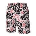 thumbnail image 2 of Yiaed Black Snake Print Men's Swim Trunks with Lining Quick Dry Sports Shorts Beach Shorts Boardshorts-Small, 2 of 5