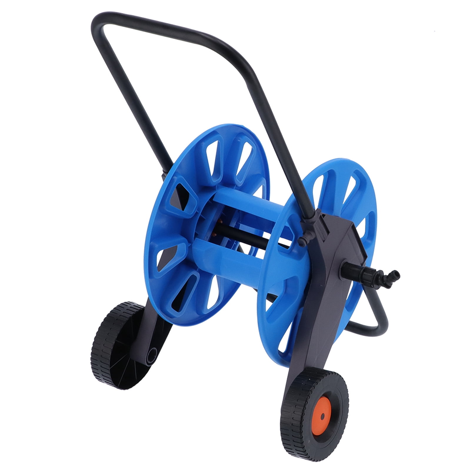 Higoodz Garden Hose Winder,Garden Hose Reel Cart Portable Hand‑Push Water Pipe Storage Rack Organizer for G1/2 50m Tube,Hose Reel