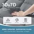 thumbnail image 3 of Cooling Extra Thick Queen Mattress Pads, Gray Thick Queen Size Mattress Pad and Mattress Protector Queen, Pillow Top for Back Pain Relief with Deep Pocket Cover, 3 of 10