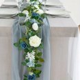 thumbnail image 6 of 6ft Artificial Rose Flower Garland Floral Arrangements Wedding Ceremony Backdrop Arch Flowers Table Centerpieces Decorations Floral Garland Greenery Garland Indoor Outdoor Backdrop Wall Decor, 6 of 6