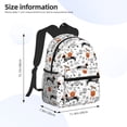 thumbnail image 4 of Daiia Halloween Dachshund School Backpack for Men Women, Unisex Large Waterproof Bookbag Schoolbag Casual Daypack for High School/College/Teens/Travel/Work Black, 4 of 8