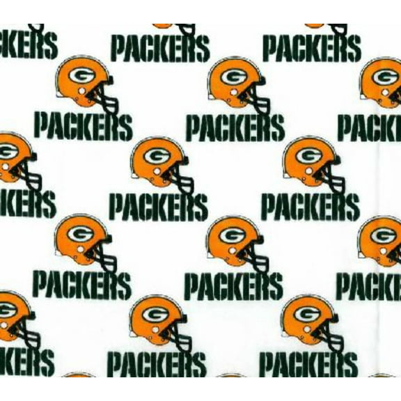 Packers White Cotton ft1026 Fabric by the Bolt