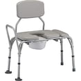 thumbnail image 2 of NOVA Medical Padded Transfer Bench with Commode with Detachable Back, 2 of 4
