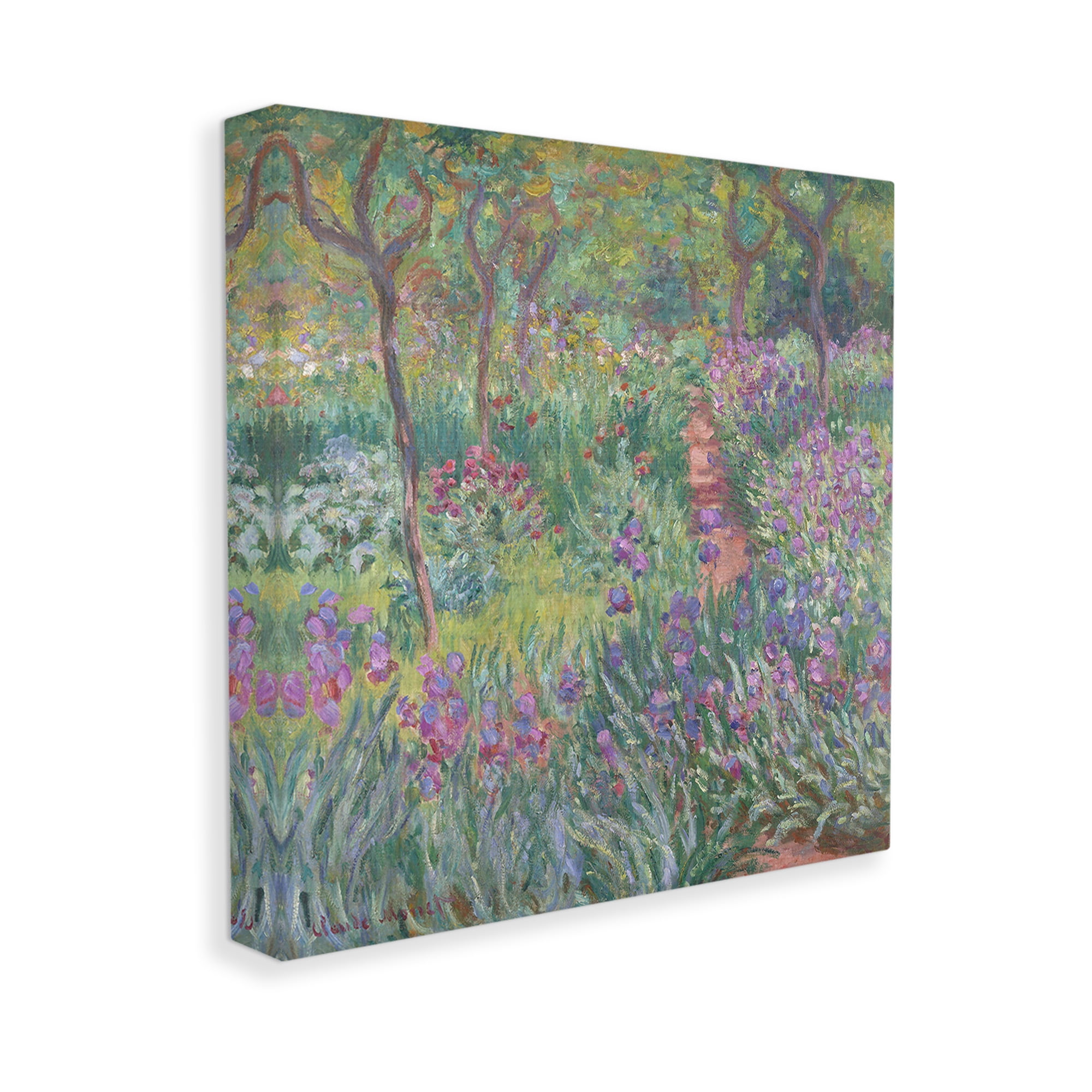 Stupell Industries Lavender Garden Path Landscape Painting Gallery Wrapped Canvas Art Print Wall Art, 30 x 30
