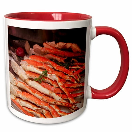 3dRose USA, Massachusetts, Boston, Market King crab legs - US22 JEN0084 - Jim Engelbrecht - Two Tone Red Mug,