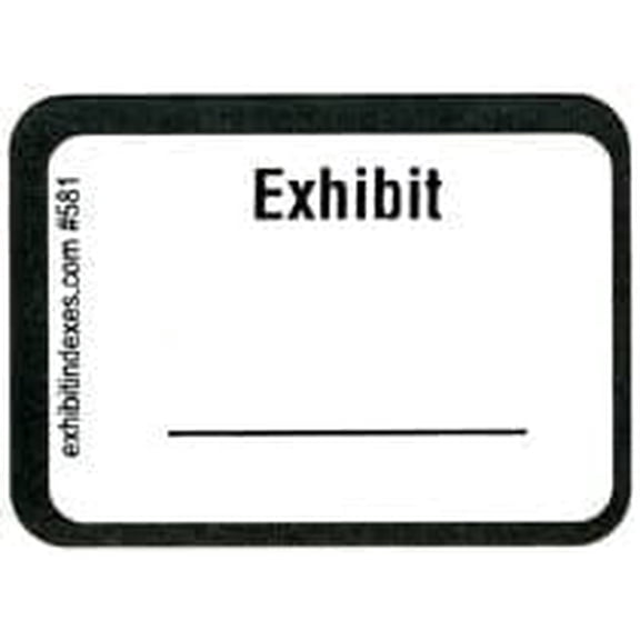 Exhibit Stickers #581-S Hand Humber