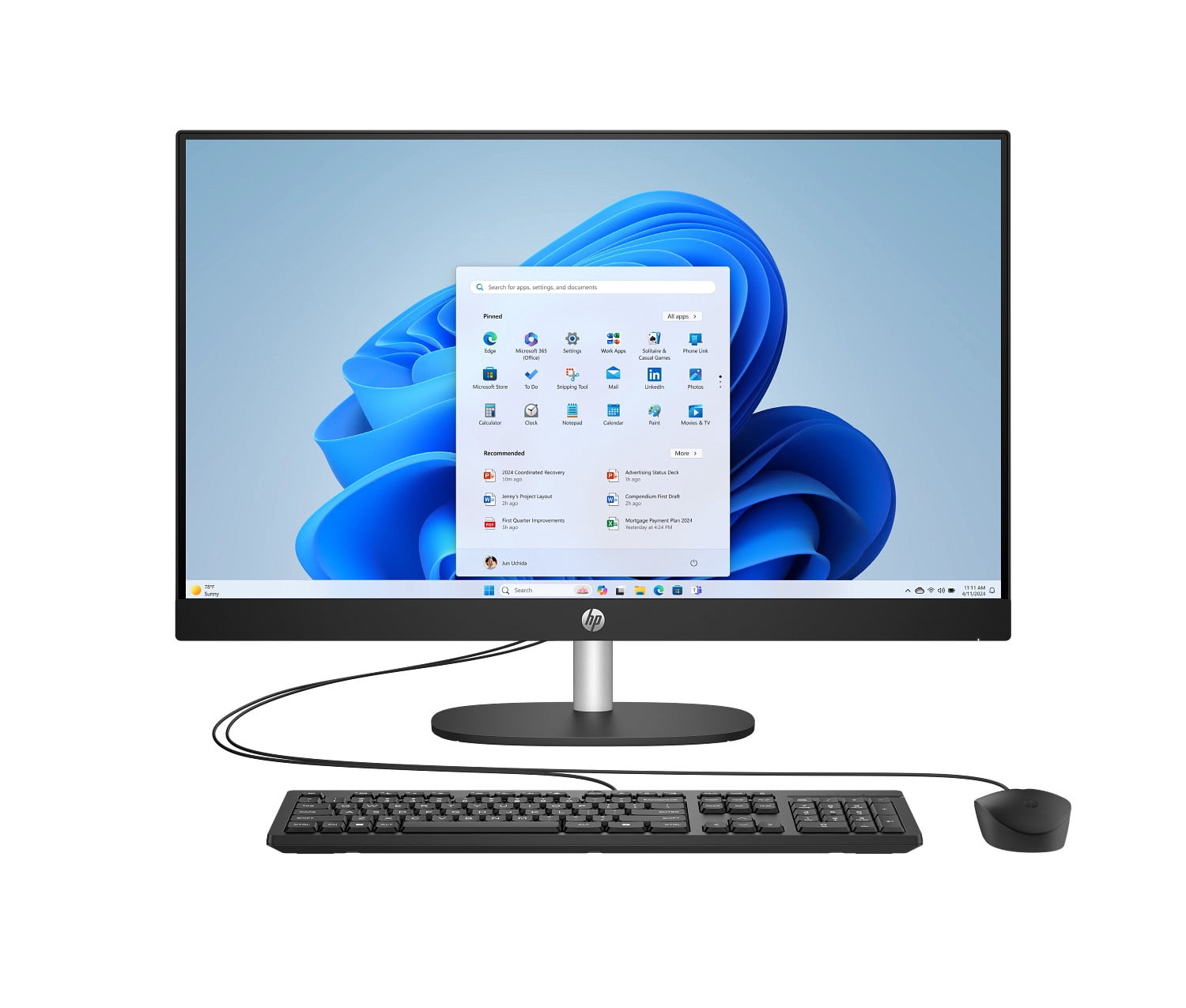 HP 23.8 inch All-in-One Desktop PC FHD Touchscreen Intel i3 , 8GB