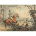 thumbnail image 2 of Samuel Howitt 14x11 Black Ornate Wood Framed Double Matted Museum Art Print Titled: Coursing; the Kill (1794), 2 of 5