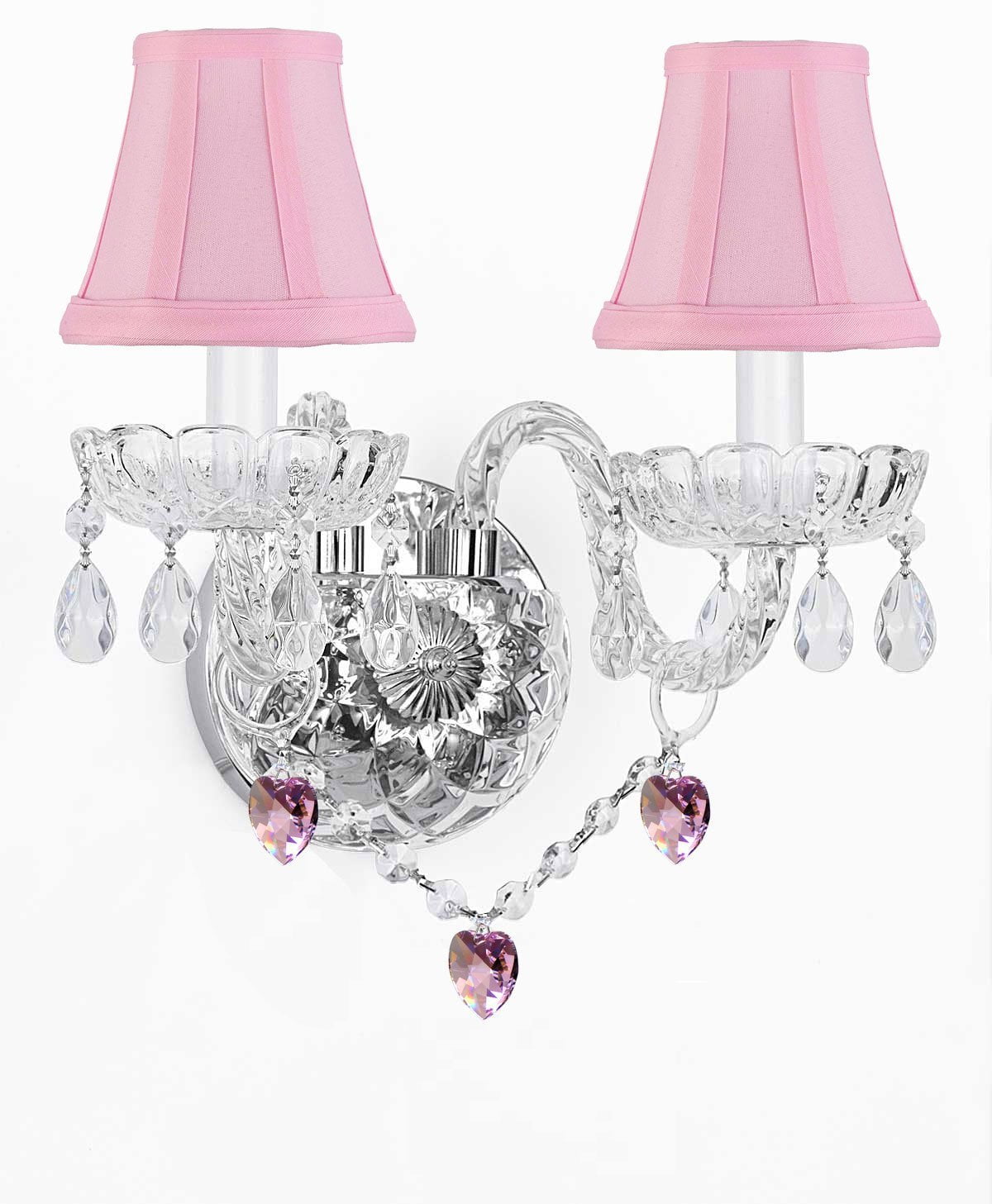 Swarovski Crystal Trimmed Chandelier Murano Venetian Style Wall Sconce