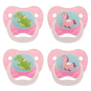 Dr. Brown's PreVent Classic Pacifier, Stage 1 (0-6m), Explore Pink, 4 Count
