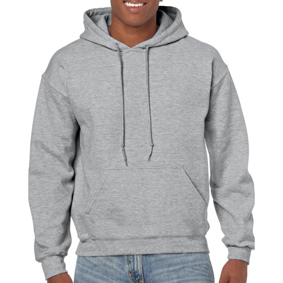 Gildan Mens Heavy Blend Hooded Sweatshirt, 2XL, Sport Grey