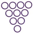 thumbnail image 4 of EXHUMKY Car Air Conditioning Compressor Seal Kit 50Pcs Purple Rubber O-Ring for Ensuring Durability, 4 of 6