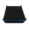 thumbnail image 5 of Homebeez Velvet Square Storage Ottoman Footrest for Living Room Bedroom, Blue, 5 of 5