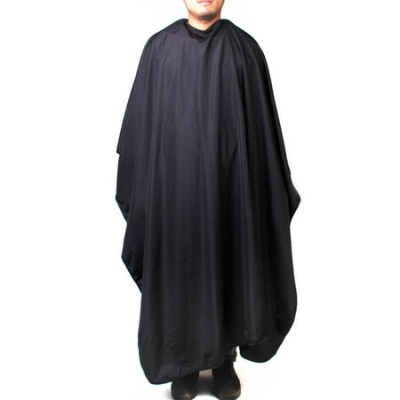 Pixnor Nylon Salon Cape Hairdressing Gown to Prevent Stains,Suit for Home Barber Shop(Black outside and random color