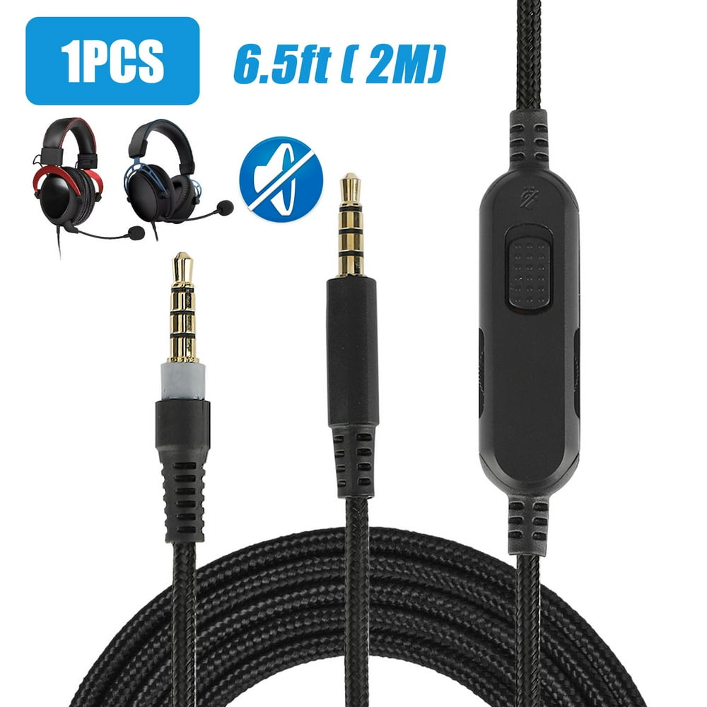 Replacement Audio Aux Cable Cord Wire with Inline Mute & Volume Control
