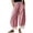 Red_#02, variant on Sewkxo Womens Lace Trim Gingham Barrel Pants Wide Leg Elastic Drawstring Waist Lounge Pants Plaid Trousers with Pockets,Blue XL