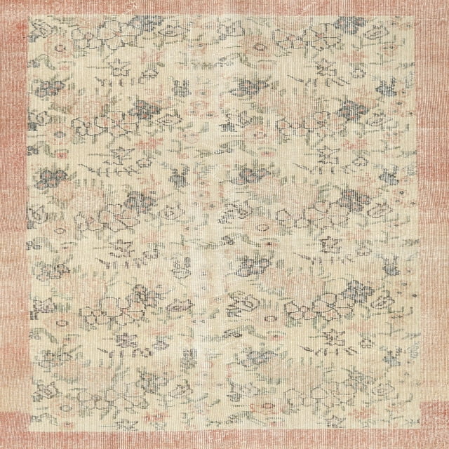 Ahgly Company Tapis d'Intérieur Lavables à la Machine, Carré Contemporain, Zone Vanille Or, 3' Carré