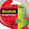 thumbnail image 4 of 3M Scotch Sure Start Shipping Packaging Tape With Dispenser 1.88 in x 38.2 yd Quiet And Easy Unwind, 2-Pack, 4 of 12
