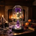 thumbnail image 6 of Eliaeconx Lighted Halloween Ghost Figurine, Holding Spooky Rose, LED Pumpkin Base for Tabletop, Spooky House, Indoor Party Decor, 6 of 6
