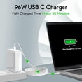 thumbnail image 3 of JUNWELL Compatible with Mac Book Pro Charger - 96w USB C Charger for MacBook Pro 16  15  14  13 inch & New Mac Book Air 13 inch 2021 2020 2019 2018 Type C Laptop Power Adapter 6.6ft USB C, 3 of 8
